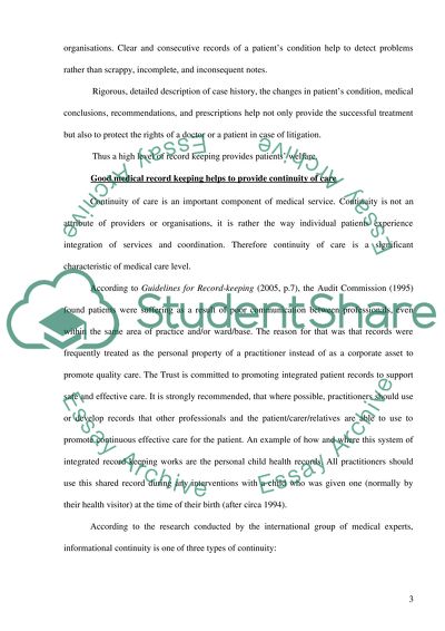 Good Record Keeping Helps to Protect the Welfare of Patients