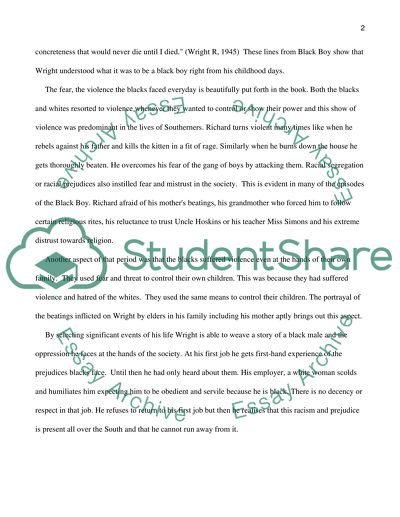 Racial Segregation based on Black Boy by Richard Wright