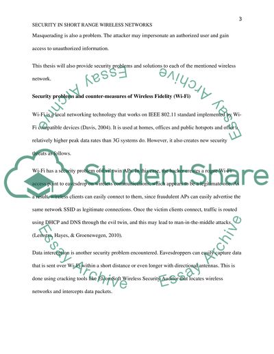 Security in Short Range Wireless Networks