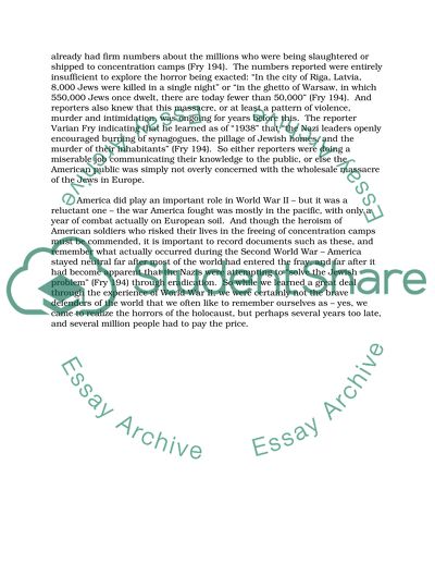 American Memory of the Second World War Versus Americans Experience of the Second World War