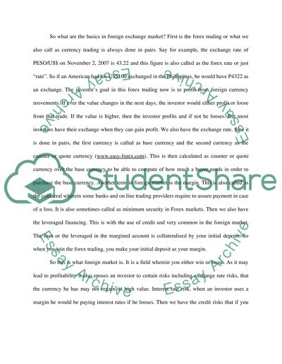 Foreign Exchange Market