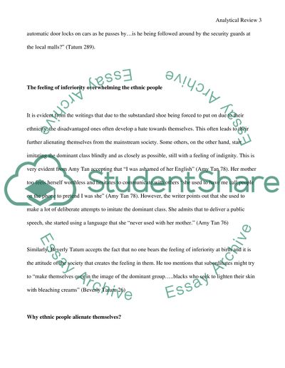 Analytical Writing Paper