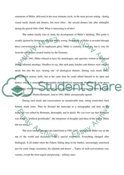 Table Talk by Hitler