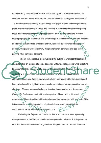 Terror as Foreign Western Medias Portrayal of Islam