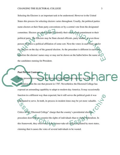 Changing the Electoral College