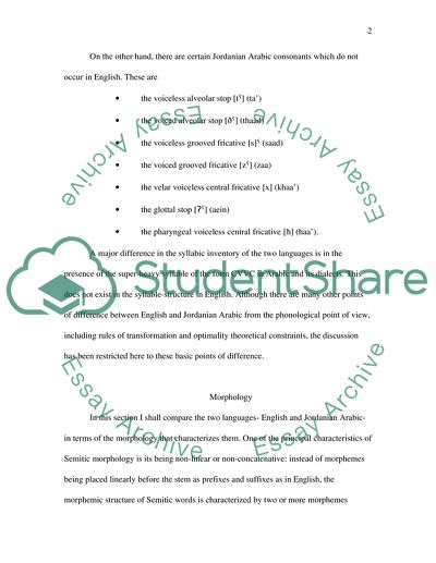 Jordanian Arabic Phonology and Morphology