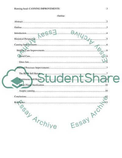 Food processing : canning improvements