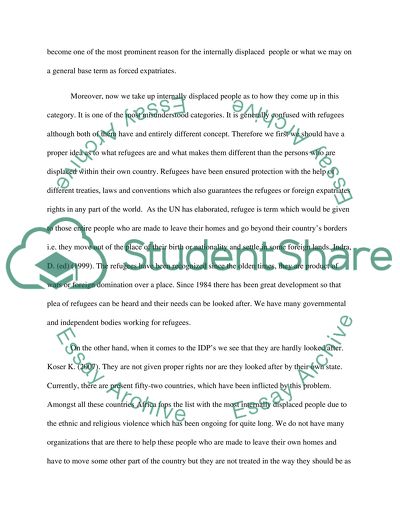 The notion that Internally Displaced Persons are forced migrants denied rights to claim asylum