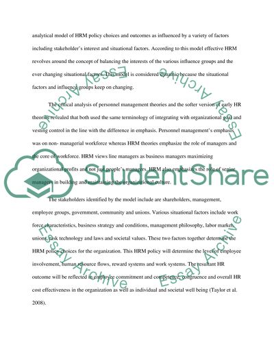 Integrated Strategic Human Resource Management