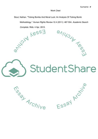 Persuasion eassy about torture