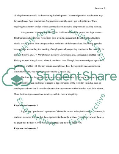 Headhunters in Personnel Staffing Industry