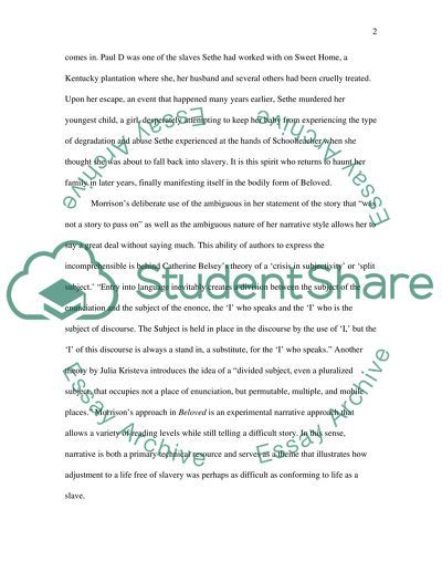 Beloved by Morrison OR Gilead by Robinson OR Fugitive Pieces by Michaels OR Mornings in Jenin by Abulhawa