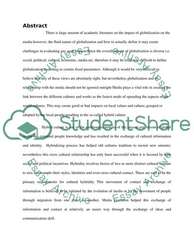 The Impacts of Global Media on Local Cultures