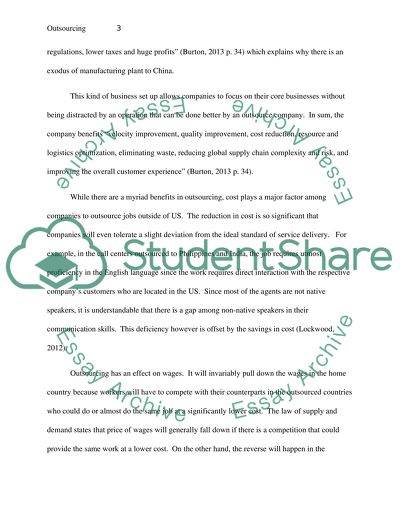 Outsourcing as a Business Practice