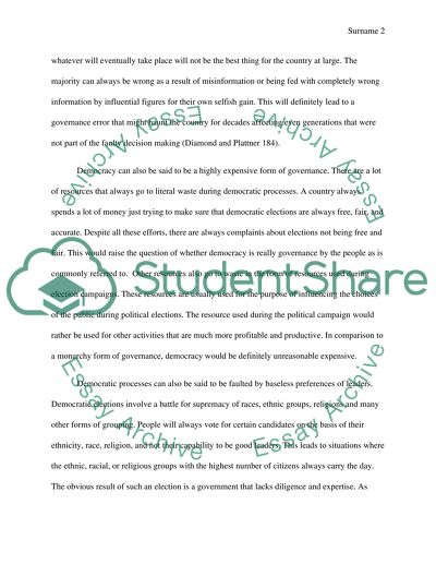 Democracy is Not the Best Form of Governance