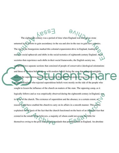 Superstition in Eighteenth century England