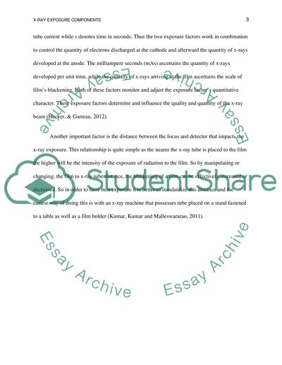 X-ray Exposure Components
