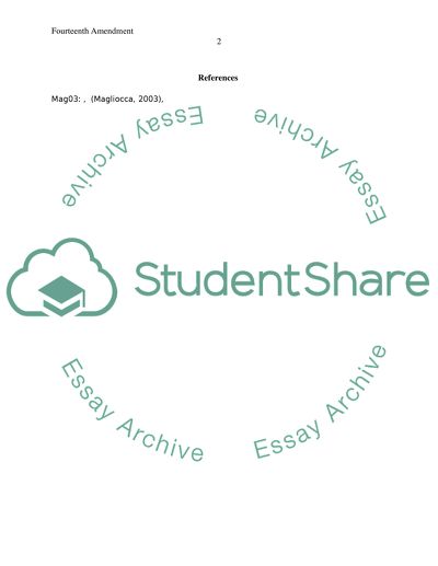 Fourteenth Amendment and Its Application