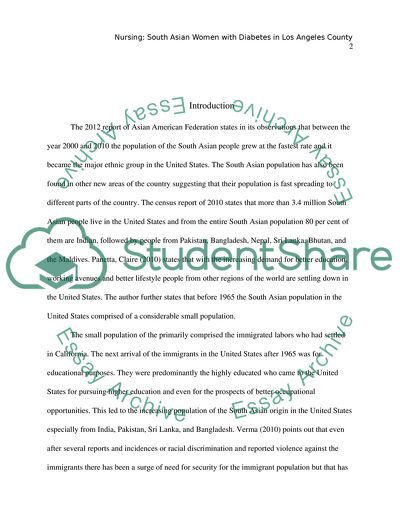 South Asian Women with Diabetes Complications in the Los Angeles County