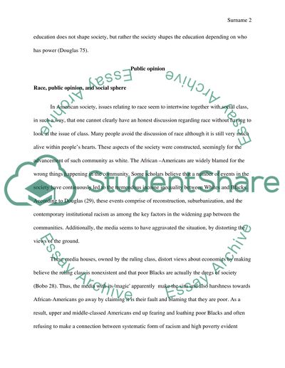 Race, Public Opinion, and Social Sphere