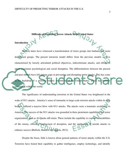 Difficulty of Predicting Terror Attacks in the United States