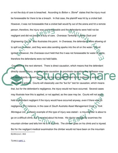 Negligence Law Issues