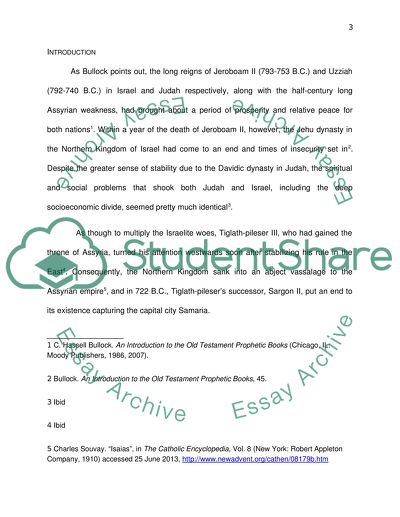 Essay of prophet isaiah prophet isaiah facts