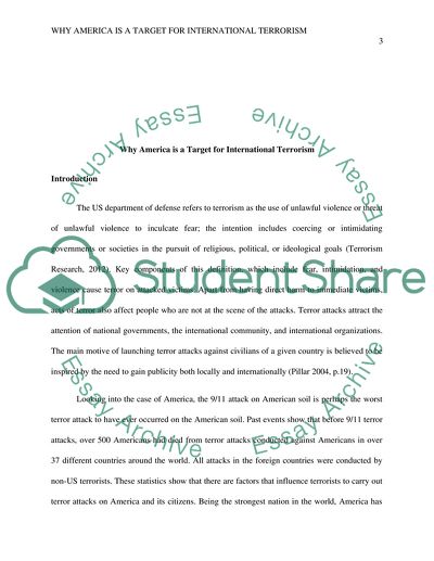 Why America is a Target for International Terrorism