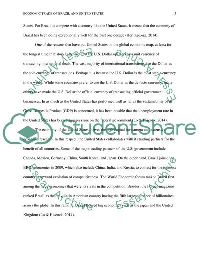 Comparison between Economies of Brazil and the United States