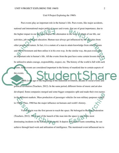 Project Exploring the 1960s