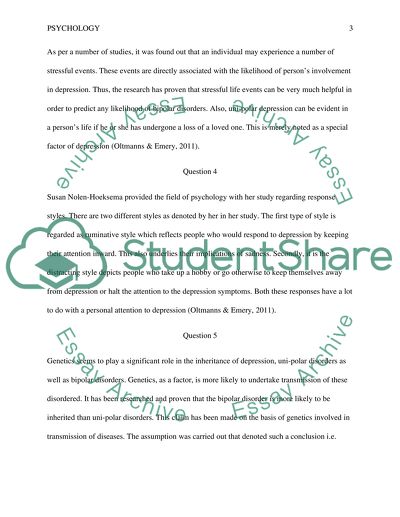 Abnormal Psychology: Mood Disorders and Obsessive-Compulsive Disorder