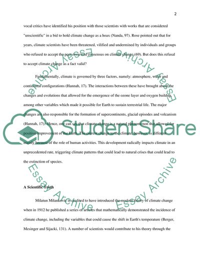 Climate Change and Human Agency