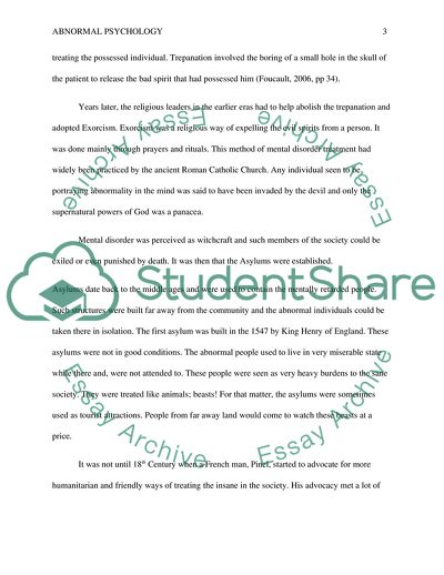 The Study of Abnormal Behavior