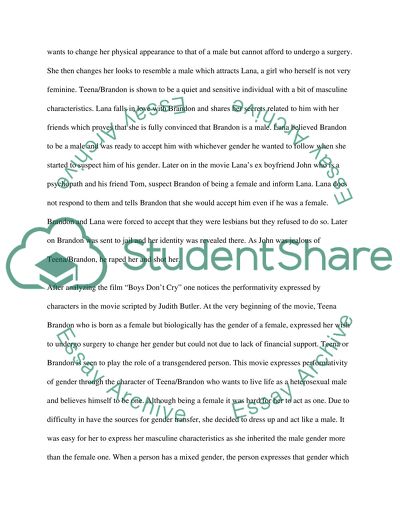 Representing Gender in FIlm