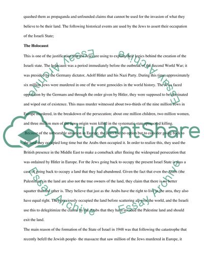 Is the ceation of israel justified