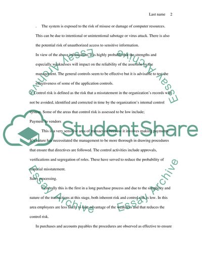 Informational Technology Approach to Auditing Control: Flaws and Strengths