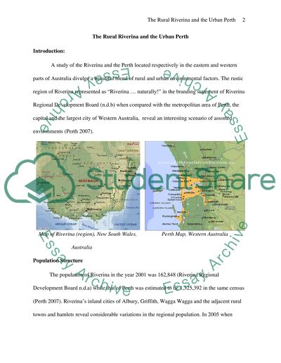 The Rural Riverina and the Urban Perth