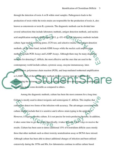 Identification of Clostridium difficle