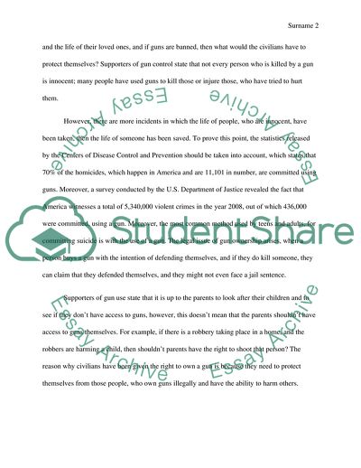 Guns Should Be Banned