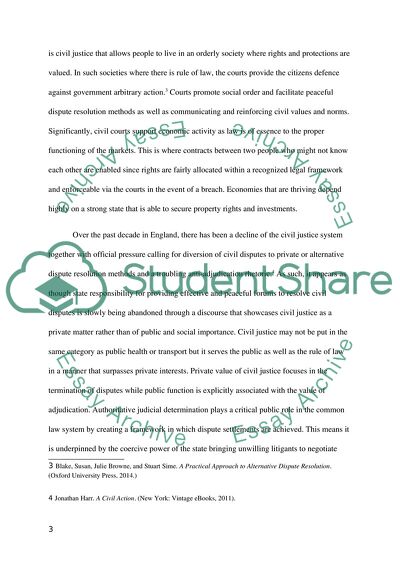 Civil Justice and Its Significance