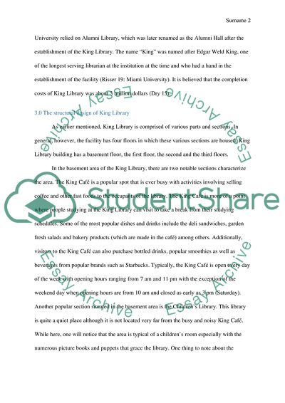 History of King Library