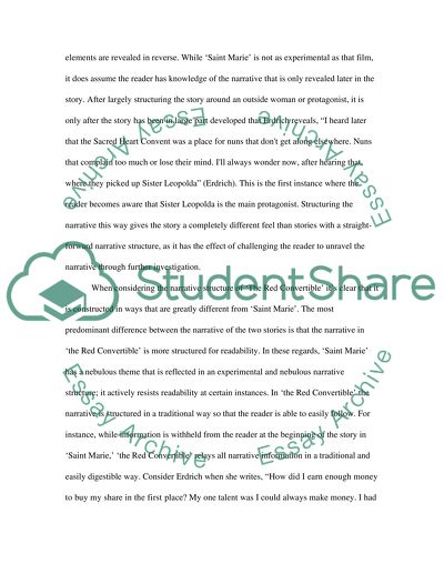 English Thesis: Saint Marie & The Red Convertible