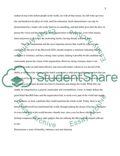 Leadership Issues in Microsoft