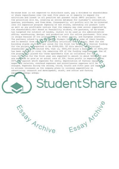 Business Plan For Ex-Steam Boat Willie Entreprises