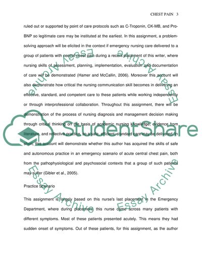 Pain Management of Central Chest Pain