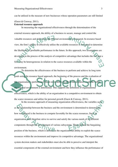 How Managers Measure Organizational Effectiveness