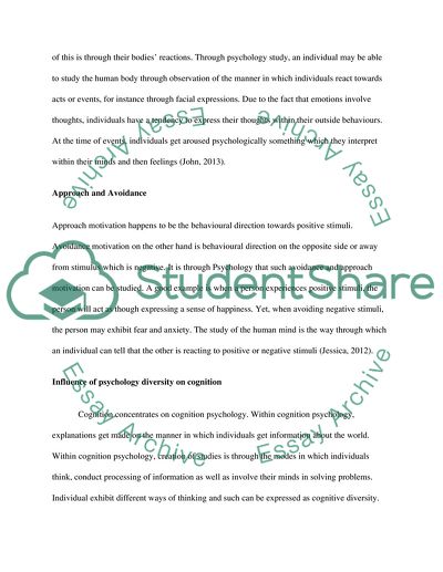 Diverse nature of psychology paper