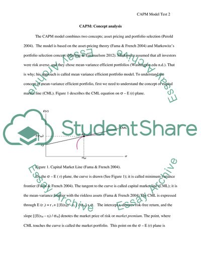 The Capital Asset Pricing Model Test Using Regression