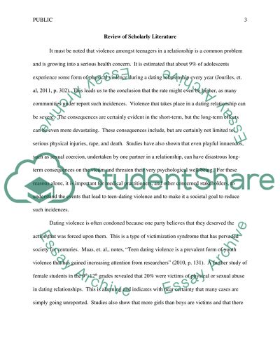 Violence amongst Teenagers