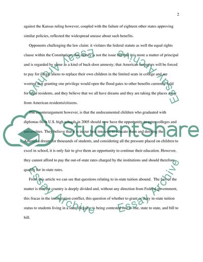 The Right Of Illegal Children In The US To Attend Public Schools